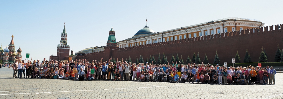 Слепоглухие туристы на Красной площади